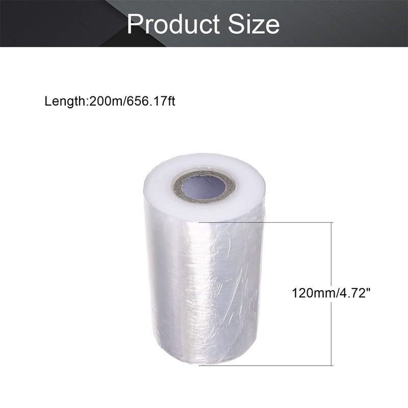 Othmro Stretch Wrap Film 12cm x 200m Shrink Wrap Stretch Film Durable Plastic Shrink Film Shrink Wrap Roll Heavy Duty Stretch Wrap Roll for Moving and Packaging Stretch Wrap Transparent - Image 2